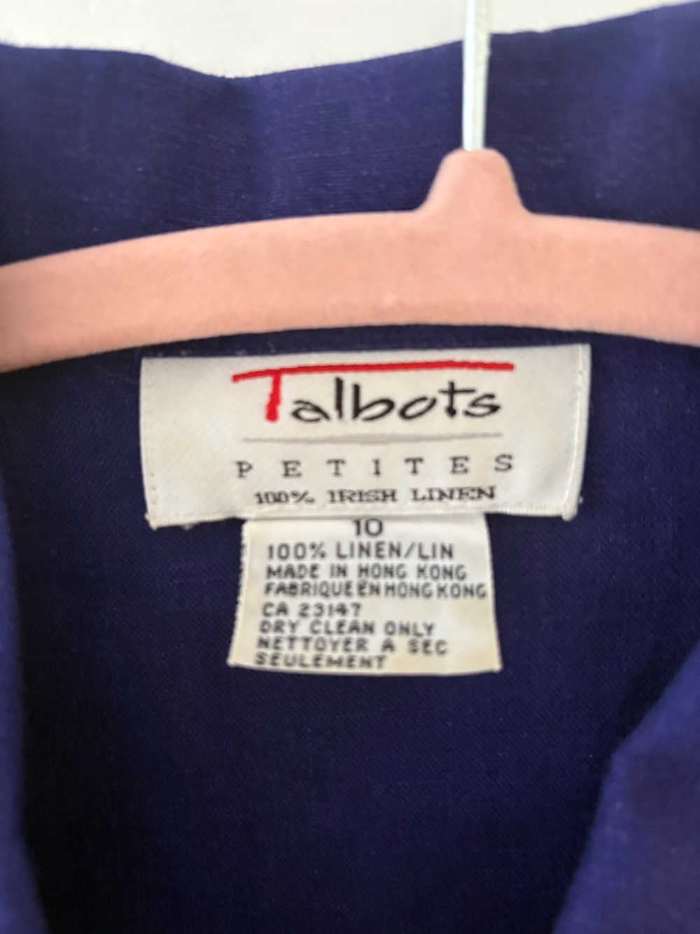 Talbots Purple Linen Button Front Jacket - Picture 2 of 4